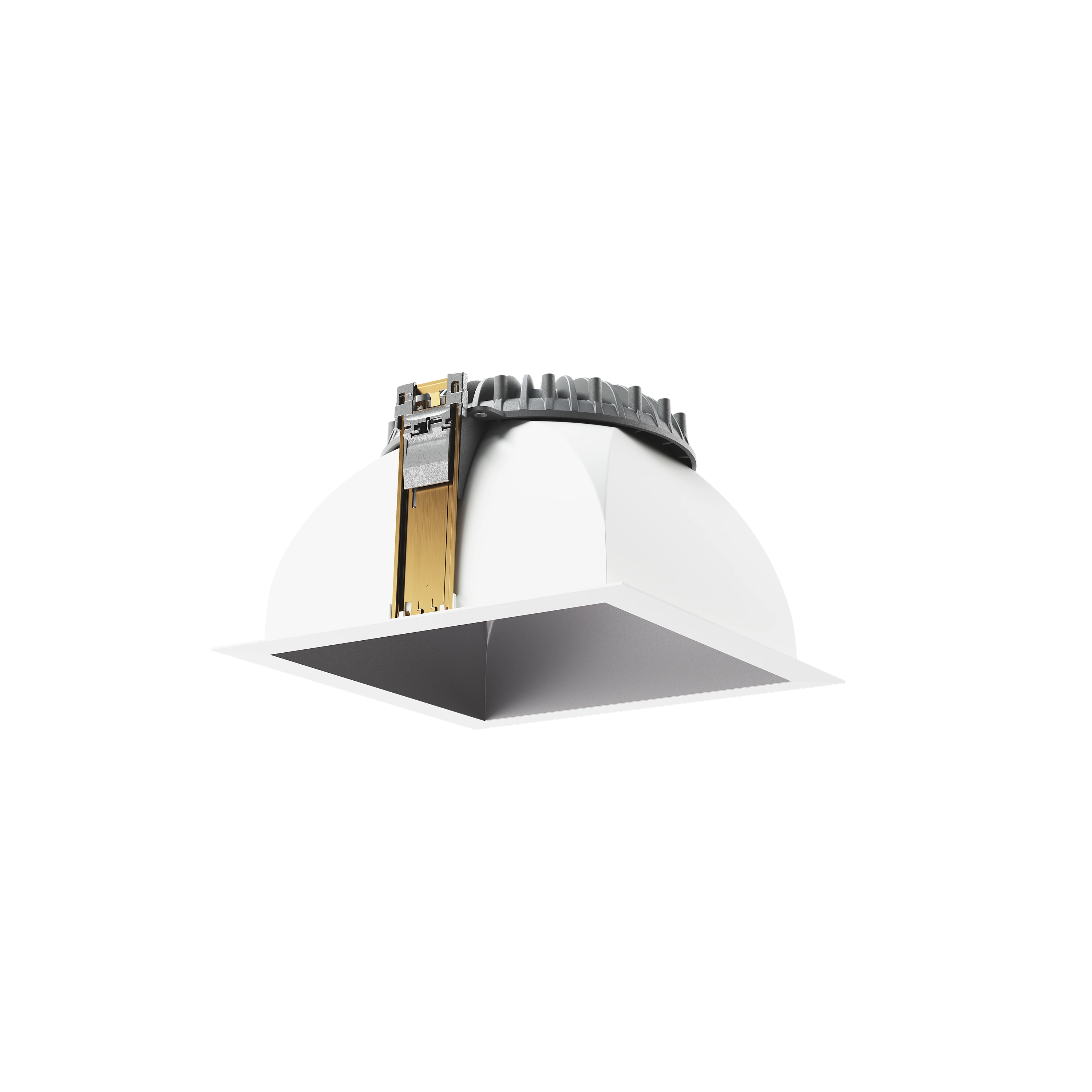 Pleiad G4 recessed square reflector metallic matte white