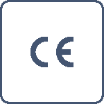 The luminaire is CE marked and complies with essential requirements regarding environment, health, and safety.