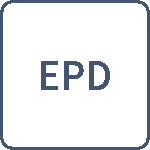 An Environmental Product Declaration (EPD) is available and complies with ISO 14025.
